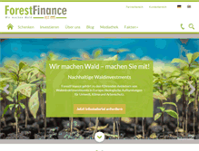 Tablet Screenshot of forestfinance.de